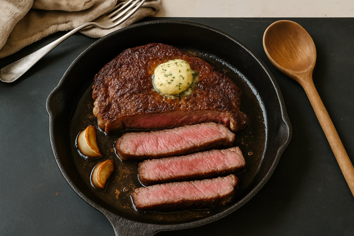 Entrecote met knoflookboter