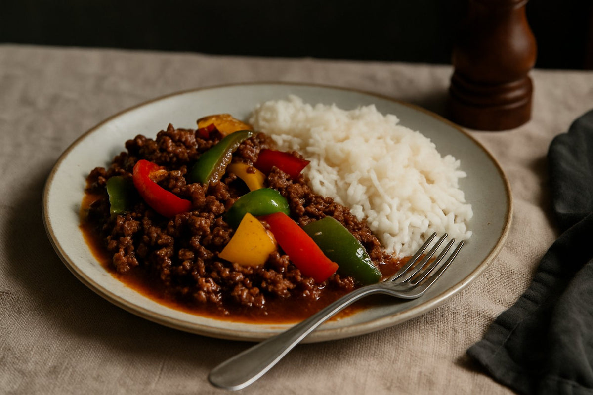 Rundergehakt met paprika uit de wok