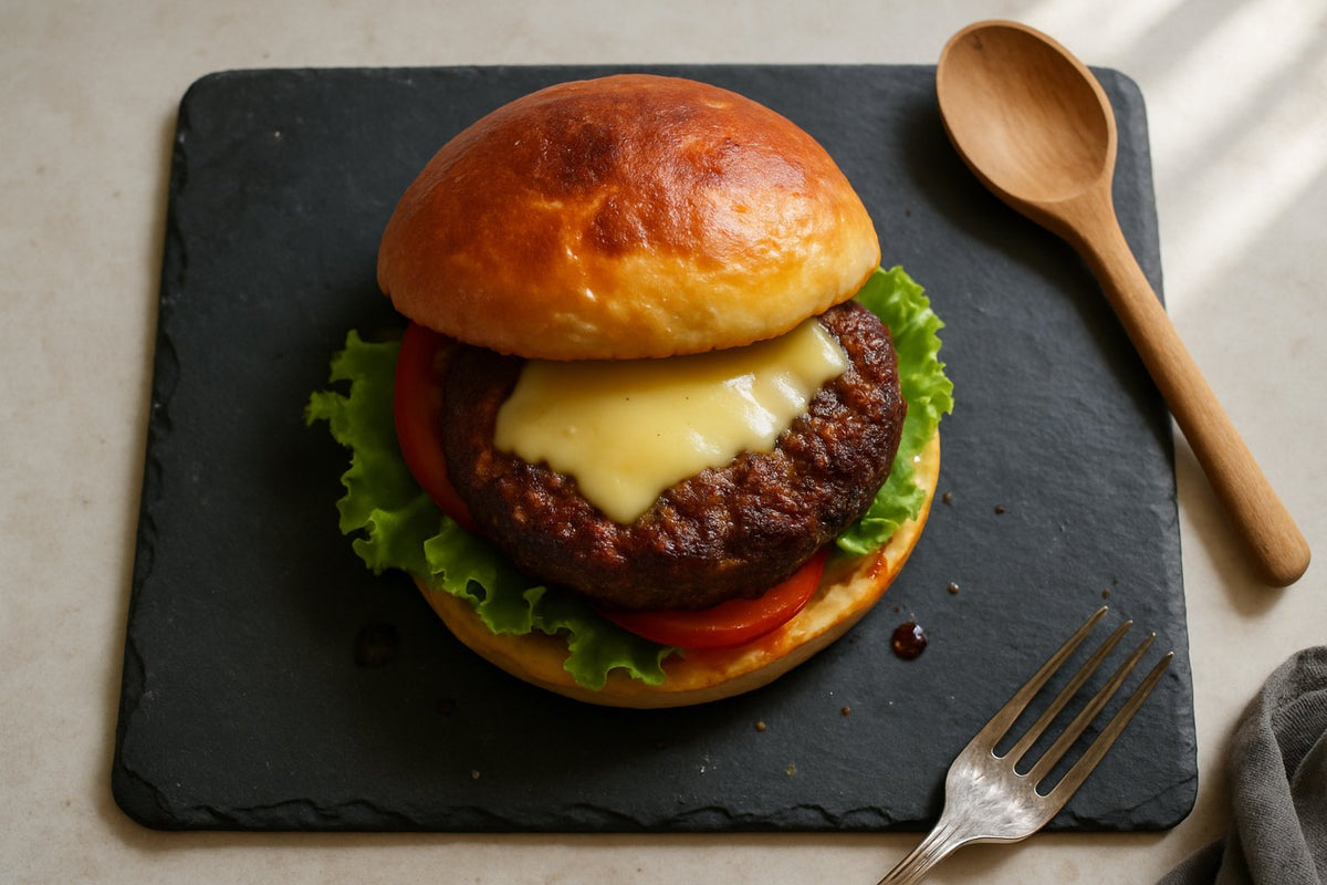 Hamburger in de airfryer
