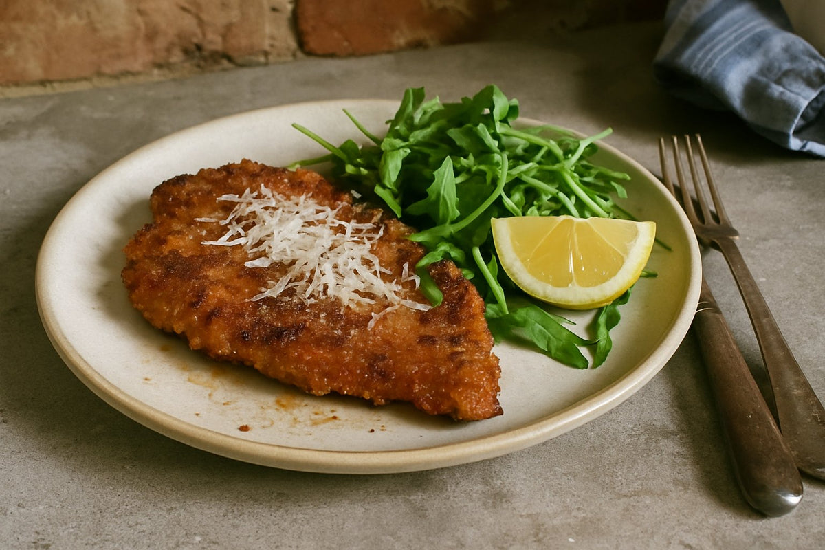 Kipschnitzel met parmezaan en citroen