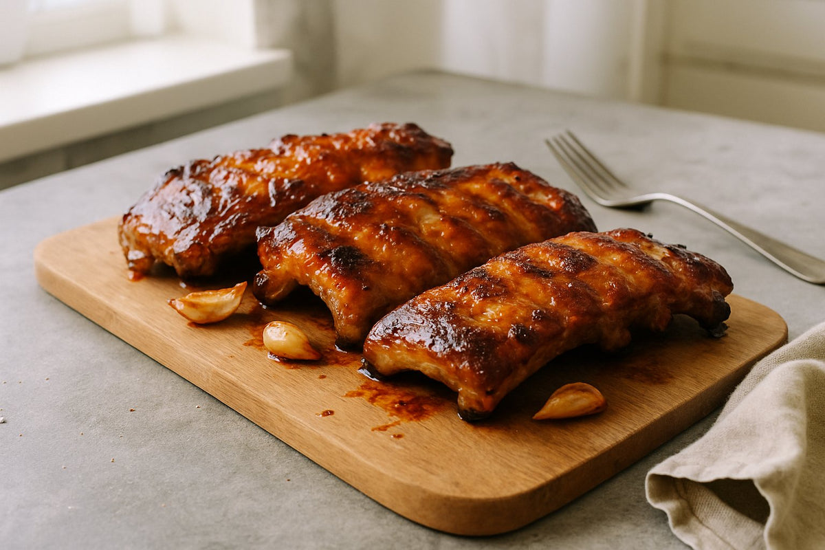 Spareribs met honing en knoflook uit de oven